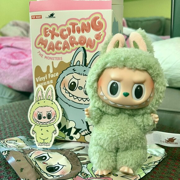GREEN GRAPE- Exciting Macaron Series Authentic Labubu The Monsters POP MART - Picture 1 of 6